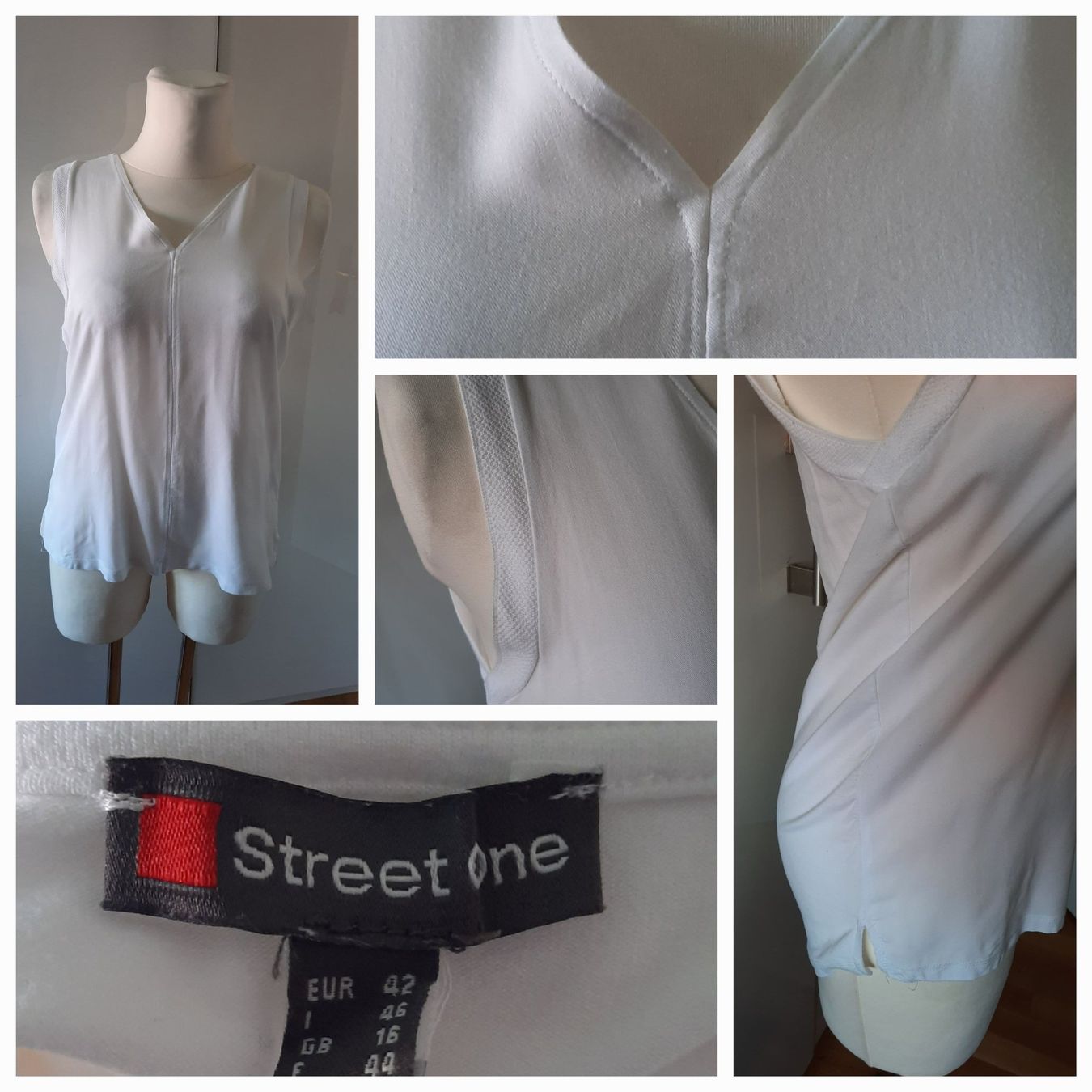 Camicette: ***STREET ONE*** Sommerbluse weiss Gr. 44 – Usato da Wädenswil venduto da H2H_Secondhandshop
