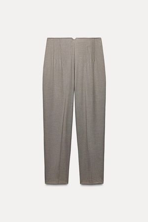 Pantalon classique ZARA gris/beige