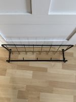 Vintage Wandgarderobe/Kleiderstange, Schwarz/Gold, Metall