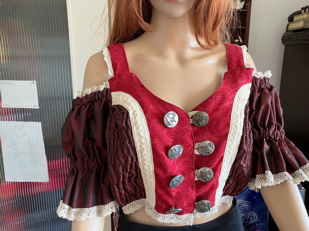 Trachtenbluse Damen Karo - Modernes Oktoberfest Oberteil In Großen Größen