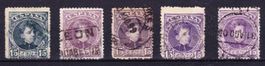 5 timbres anciens - ESPAGNE - Collection Rare! - 1905 - Obl.
