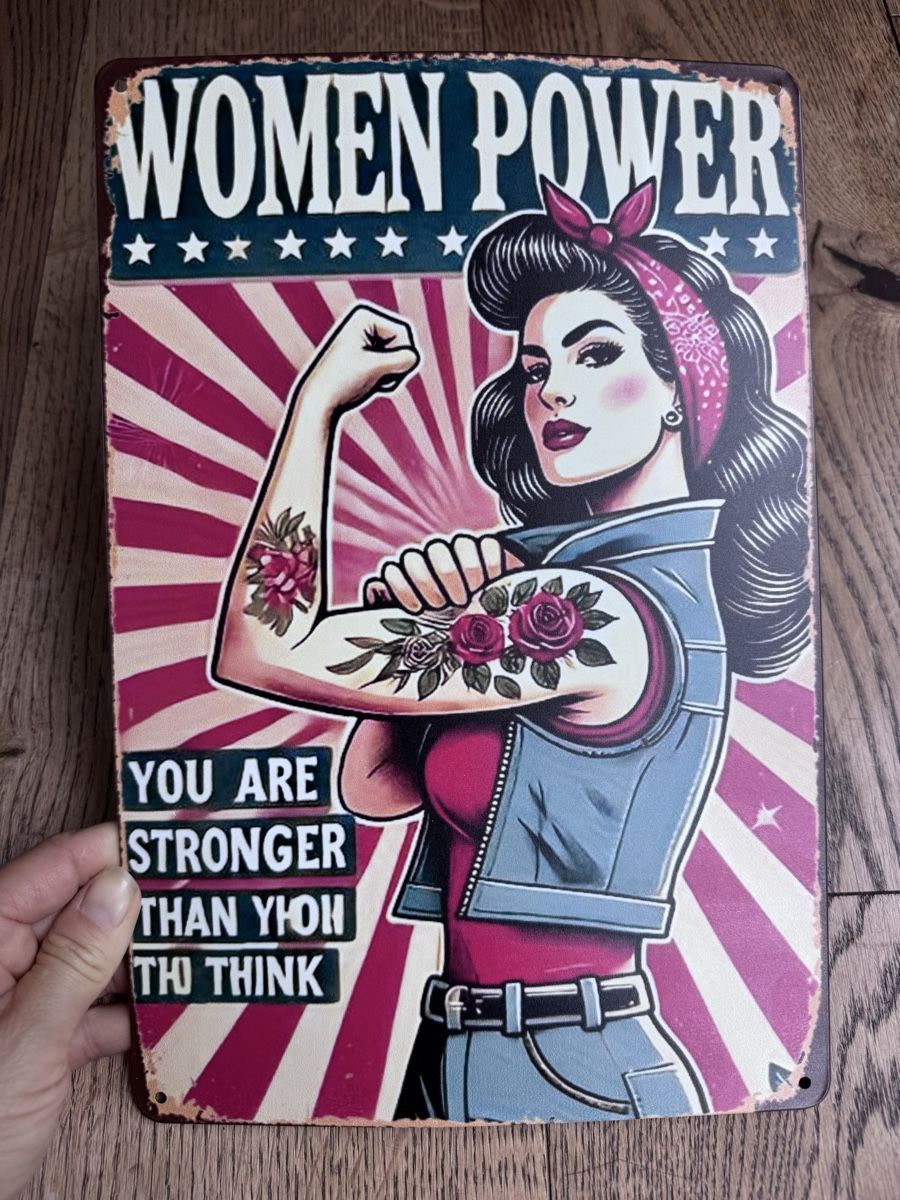Insegne: Blechschild "Women Power" Retro  – Usato da Niederbüren venduto da Oetschli 2