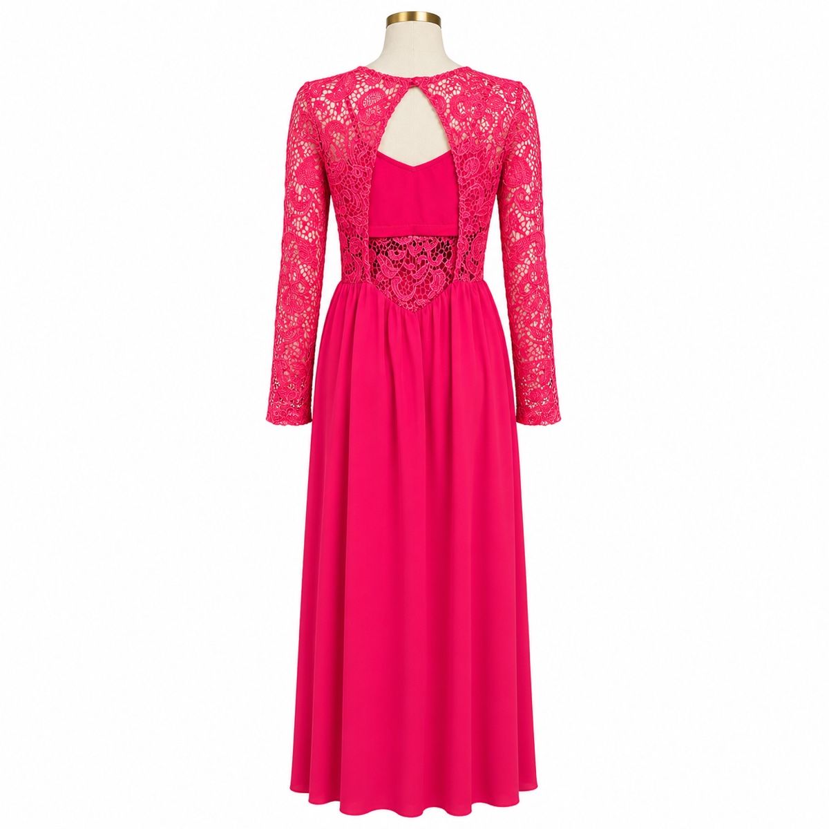 Kleider: Elegantes Maxikleid mit Spitze langarm – Neu (gemäss Beschreibung) aus Aarberg von LovelyThings_ 1