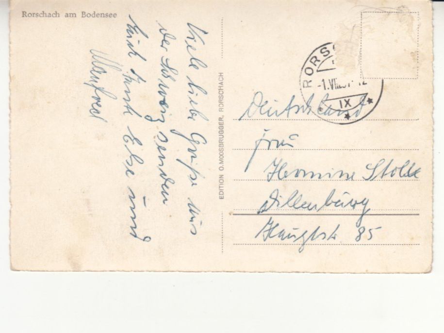 Ansichtskarten: Rorschach 1954 – Gebraucht aus Bürglen TG von StampGraf 1