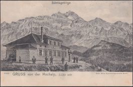 1900, Karte von HOCHALP (AR) mit Säntisgebirge, seltene AK!