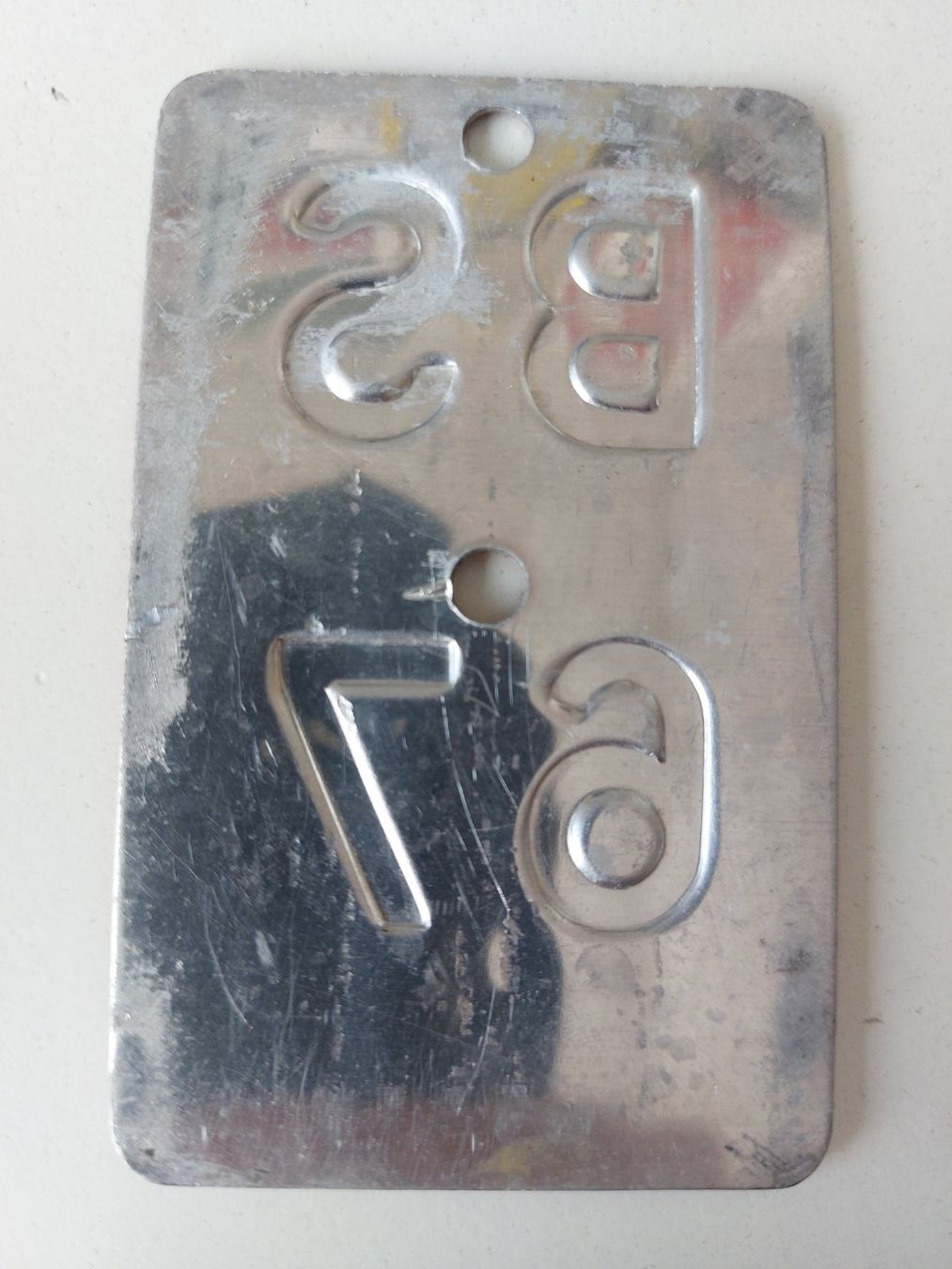 Sachs Insegne: Velonummer BS 67 plaque velo – Usato da Schenkon venduto da Uhu007 1