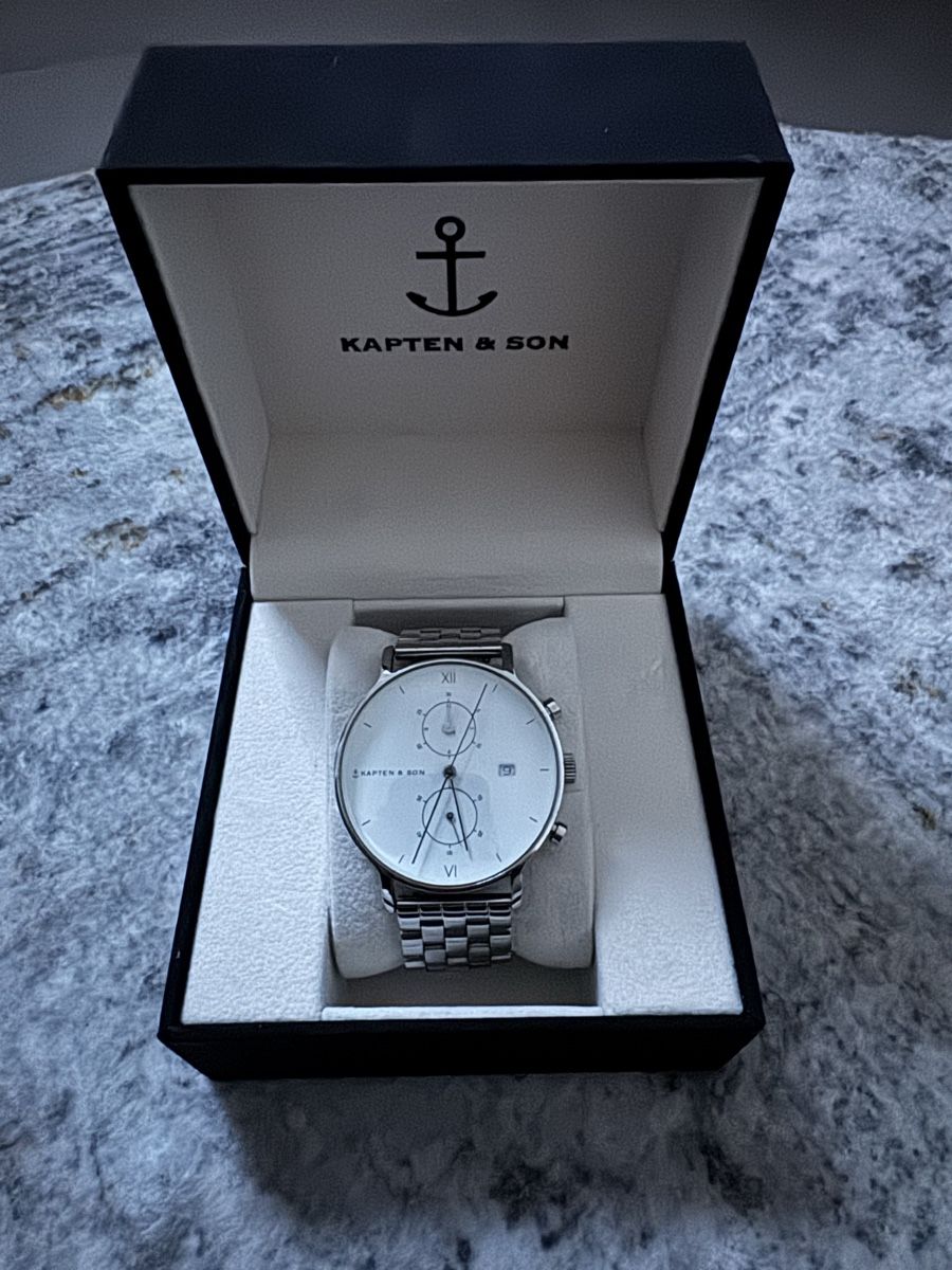 Kapten & Son Orologi: Kapten & Son Uhr Chrono Silver Steel – Usato da Bubendorf venduto da sar_9dgq