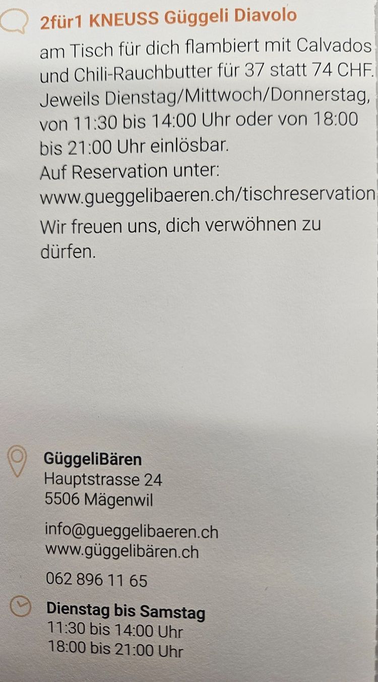 Buoni: Güggeli Bären Mägenwil – Nuovo e nell'imballaggio originale da Uezwil venduto da Jasmin_ 1