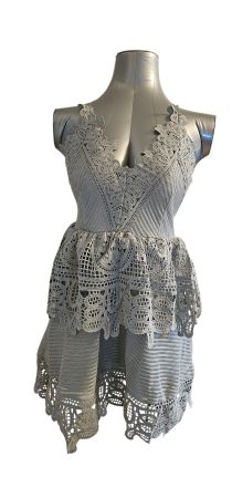 Spitzenkleid grau Gr. M