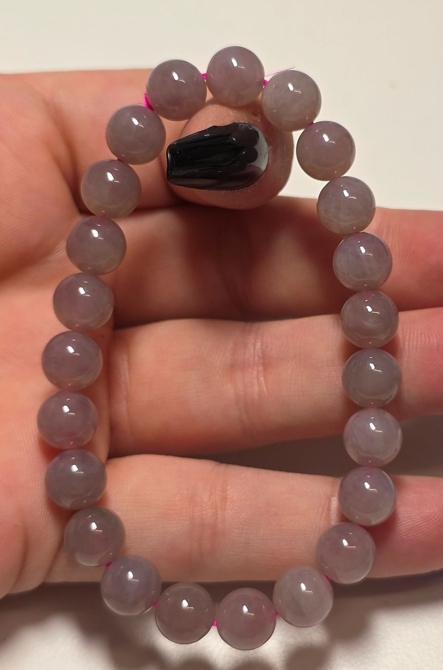 Minerali & Pietre curative: Lavendel Rosenquarz Armband 8.5mm – Nuovo e nell'imballaggio originale da Matzingen venduto da Shay_Crystalz