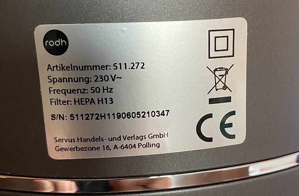 Purificateurs d'air: Rodh Luftreiniger mit Kohlefilter – D'occasion à Maur par chr_x8zv 2