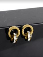 Boucles d’oreilles en acier inoxydable et OR 18K
