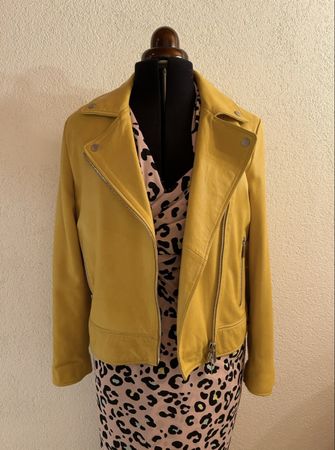 Milestone Lederjacke Gelb Gr. 40 Top Zustand!