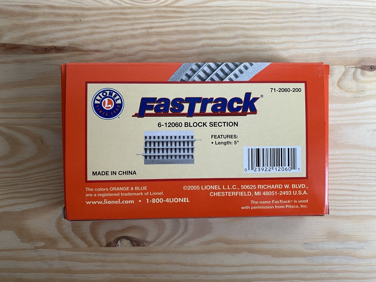 Lionel Modellini di ferrovie: Lionel Fastrack Block Section 6-12060 – Nuovo e nell'imballaggio originale da Luzern venduto da fairflip 1