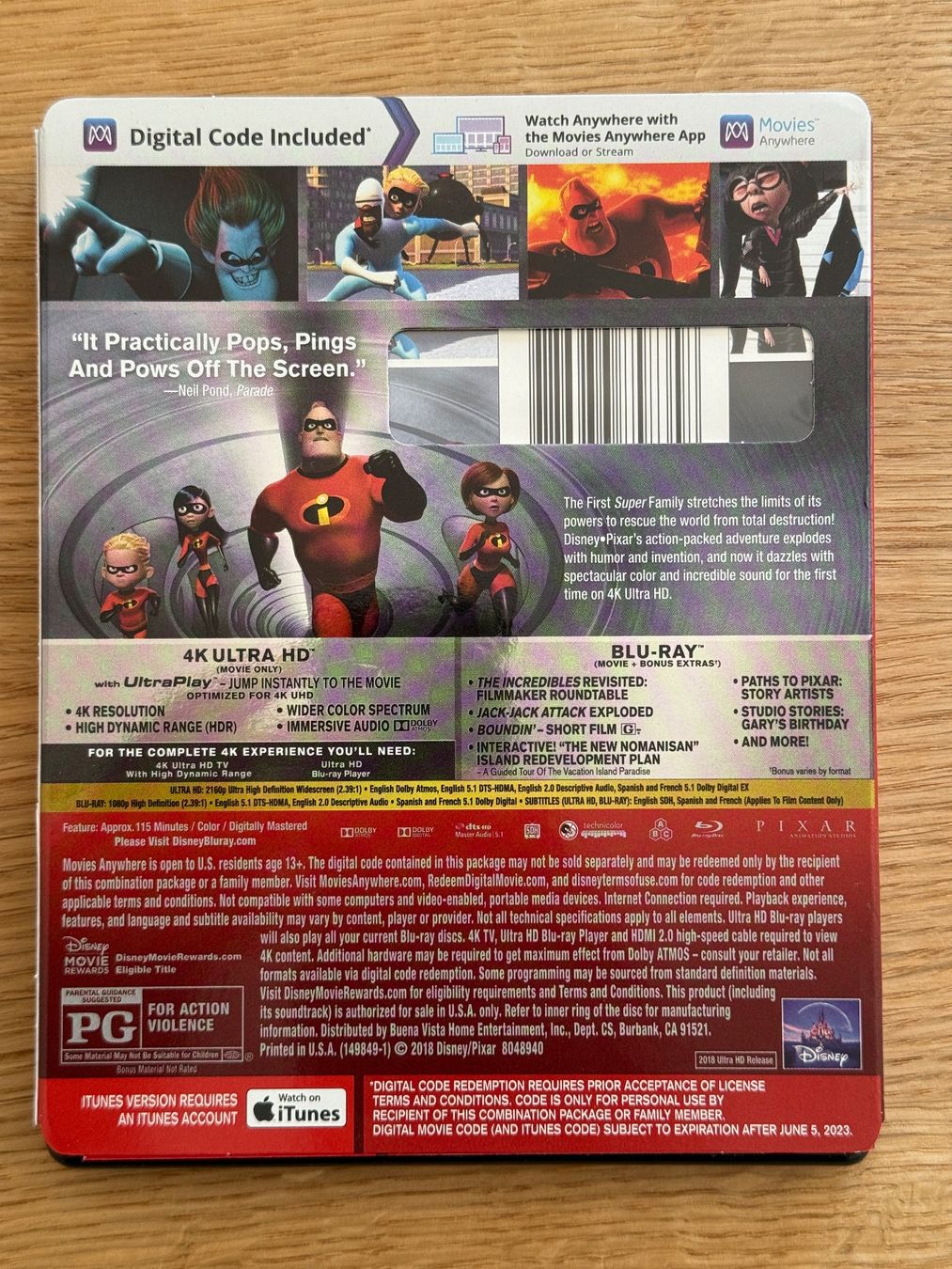 Tutti i DVDs: The Incredibles 4k Bluray – Usato da Wallisellen venduto da Art_Vendorlay 1