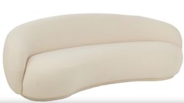 Edles Design Sofa v. JL, Bouclé Creme, Neu / Top