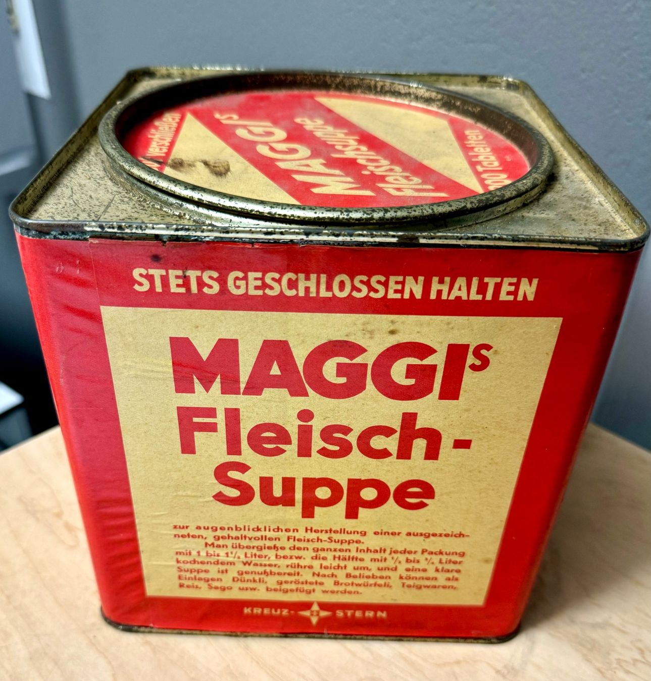 Barattoli: Alte Blechdose MAGGI Fleischsuppe 200 Tabletten vintage – Usato da Rothrist venduto da Luckywinner 4