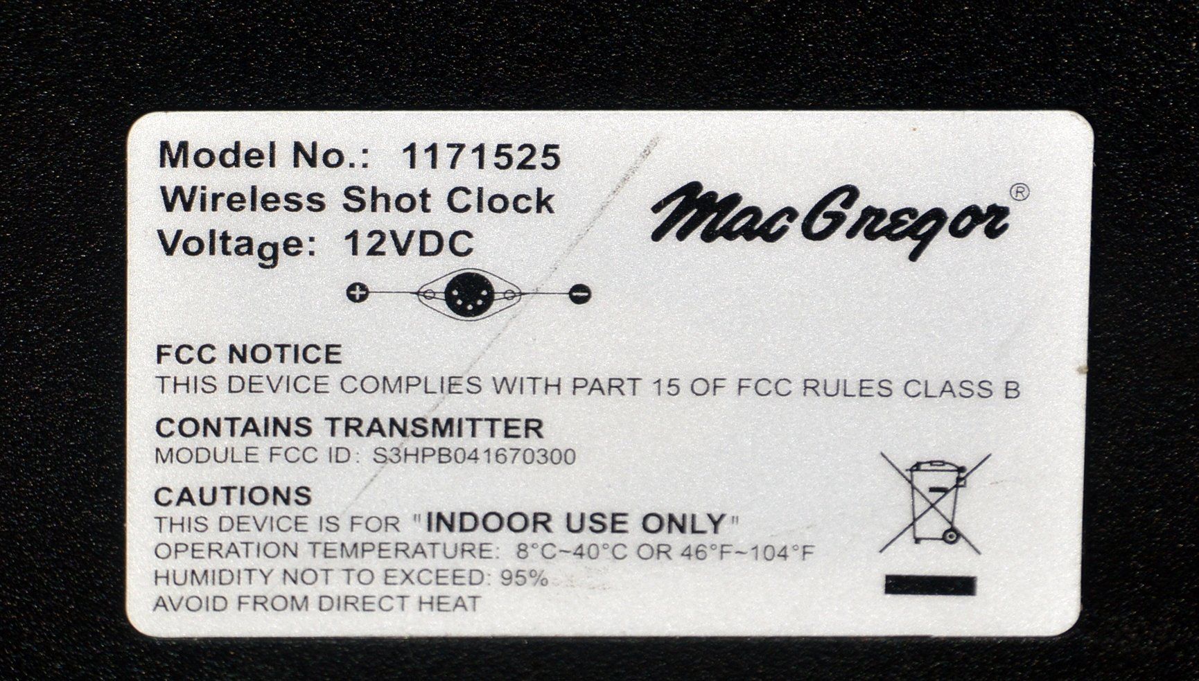 Foto & Immagini: MacGregor Shot Clock / Game Timer Set – Usato da Collonges venduto da arashee 6