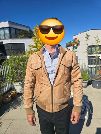 Lederjacke Braun von PKZ, Grösse 50