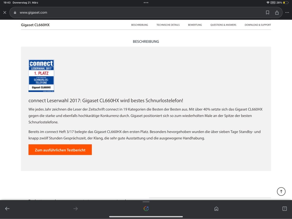 Gigaset Telefone: Gigaset CL660HX – Gebraucht aus Bern von  6