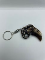 Handgeschnitzter Horn Schlüsselanhänger Elefanten-Motiv