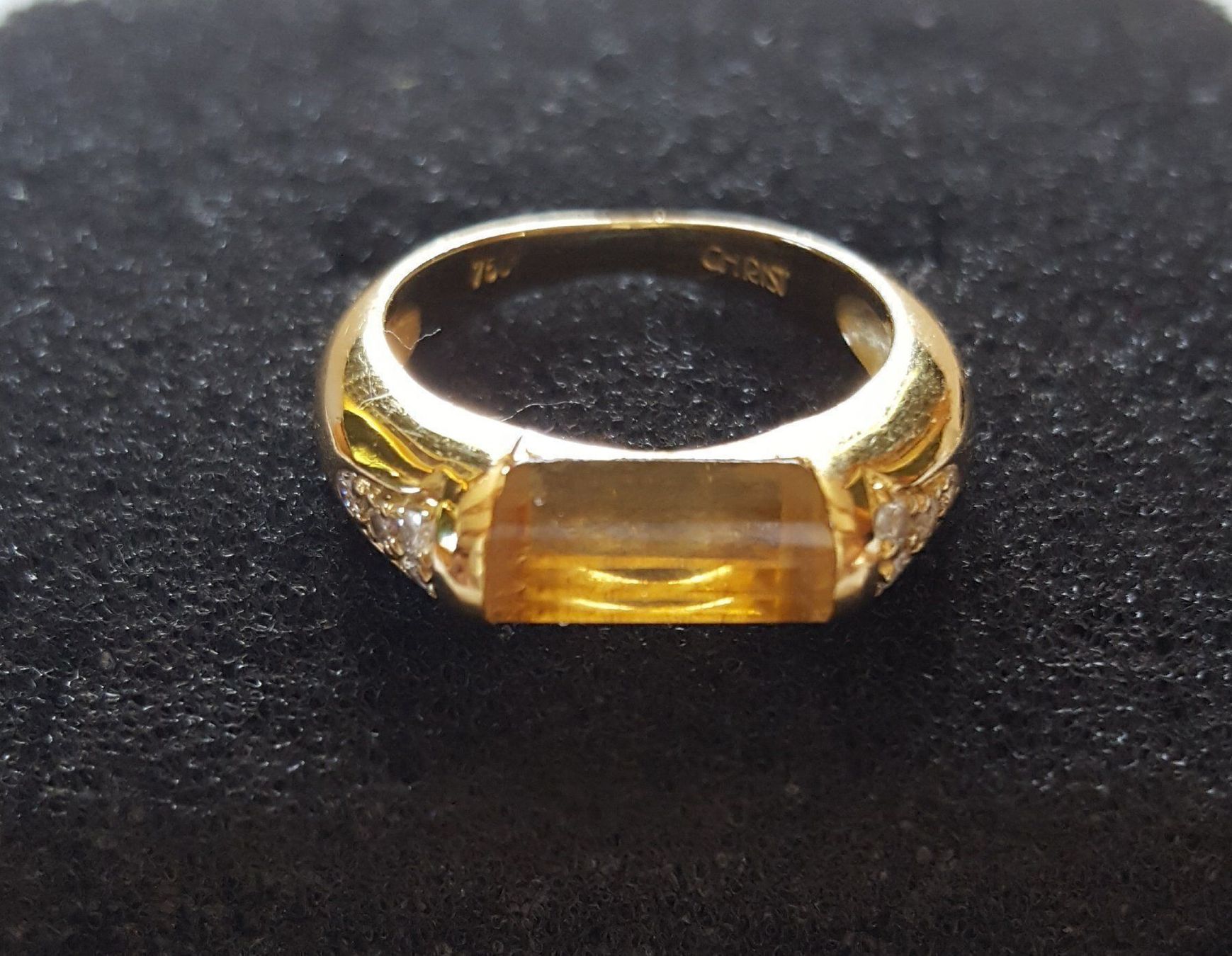 Anelli: Gold 750 Ring Mit Brillanten Und Citrin – Usato da Wald ZH venduto da Dasilver 3