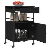 Chariot de cuisine noir NEUF