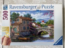 Ravensburger Puzzle, Die Brücke über dem Fluss, 500 Teile