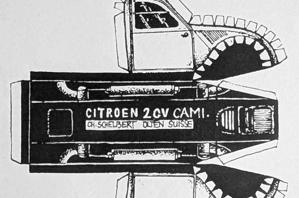 Modellini d'auto: Citroën 2CV Camionnette Döschwo-Bastelbogen Nr.2 – Nuovo (secondo la descrizione) da Olten venduto da J.Cooper58 1