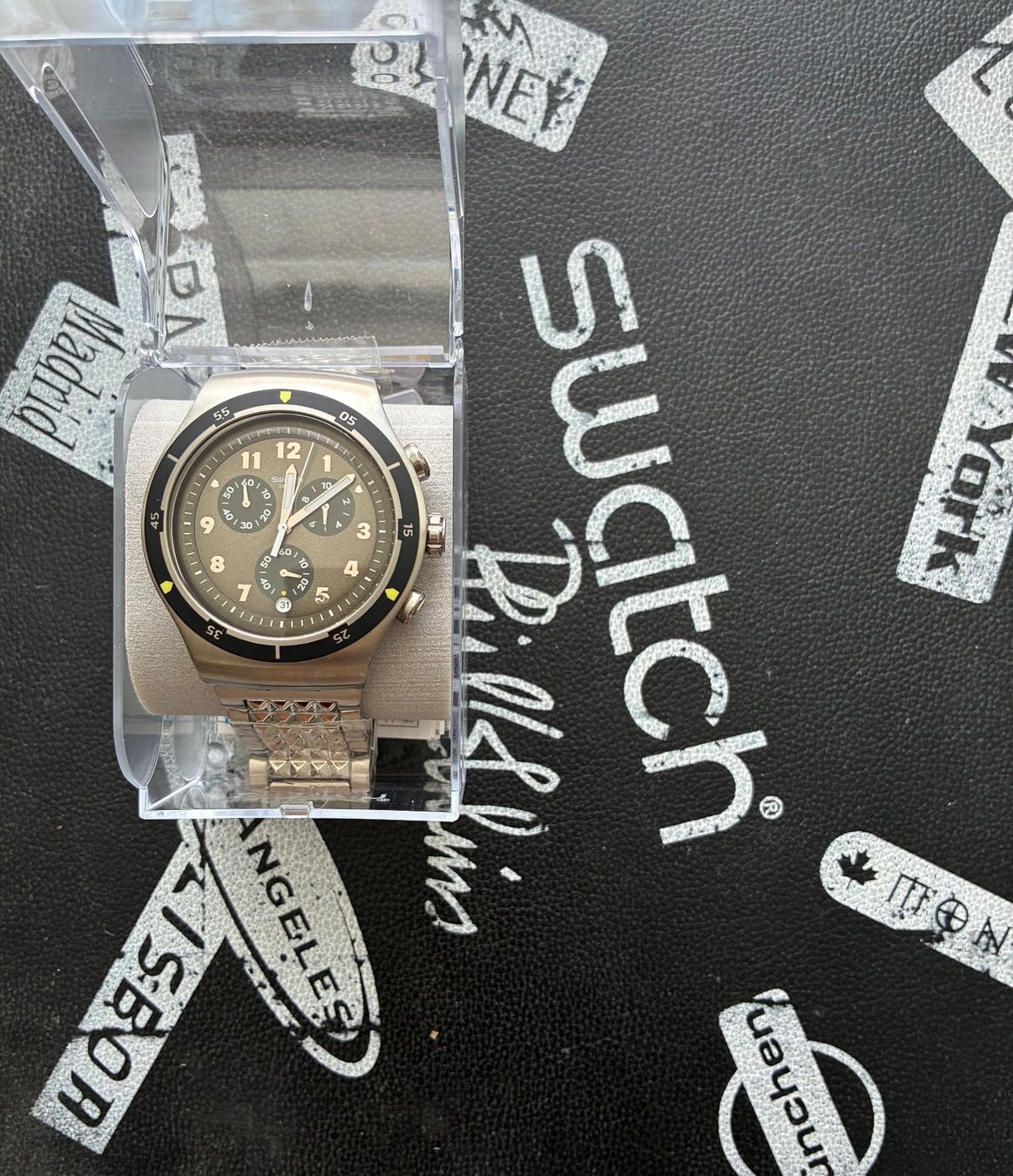 Swatch Uhren: Swatch Uhr Irony Chrono Runforest YOS461 – Neu (gemäss Beschreibung) aus Orpund von Dracaris77