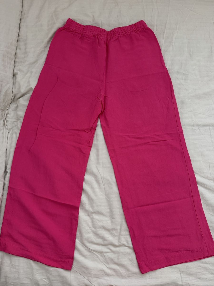 H&M Pantalons: Pink Linen Pants – D'occasion à Möhlin par Diljan 1