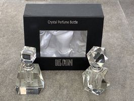 2 neue Kristall Parfum Flacons von OLEG CASSINI sign.mit Box