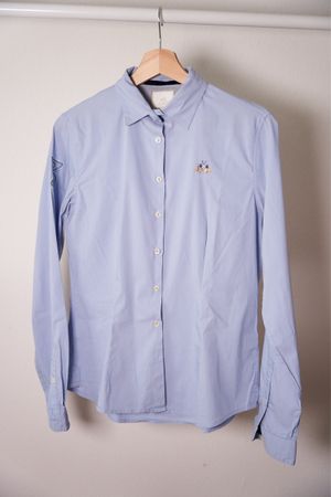Damen Bluse La Martina hellblau Grösse 3 neuwertig 