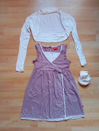Festliches Mädchenkleid 3-tlg. Gr. 140/146