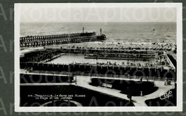 AK sw Trouville F Calvados,Normandie,Plage,Jetées ≈ 1940