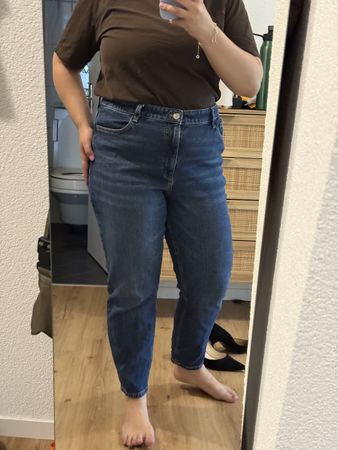 MNG Newmom Jeans Damen Grösse 46 dunkelblau guter Zustand