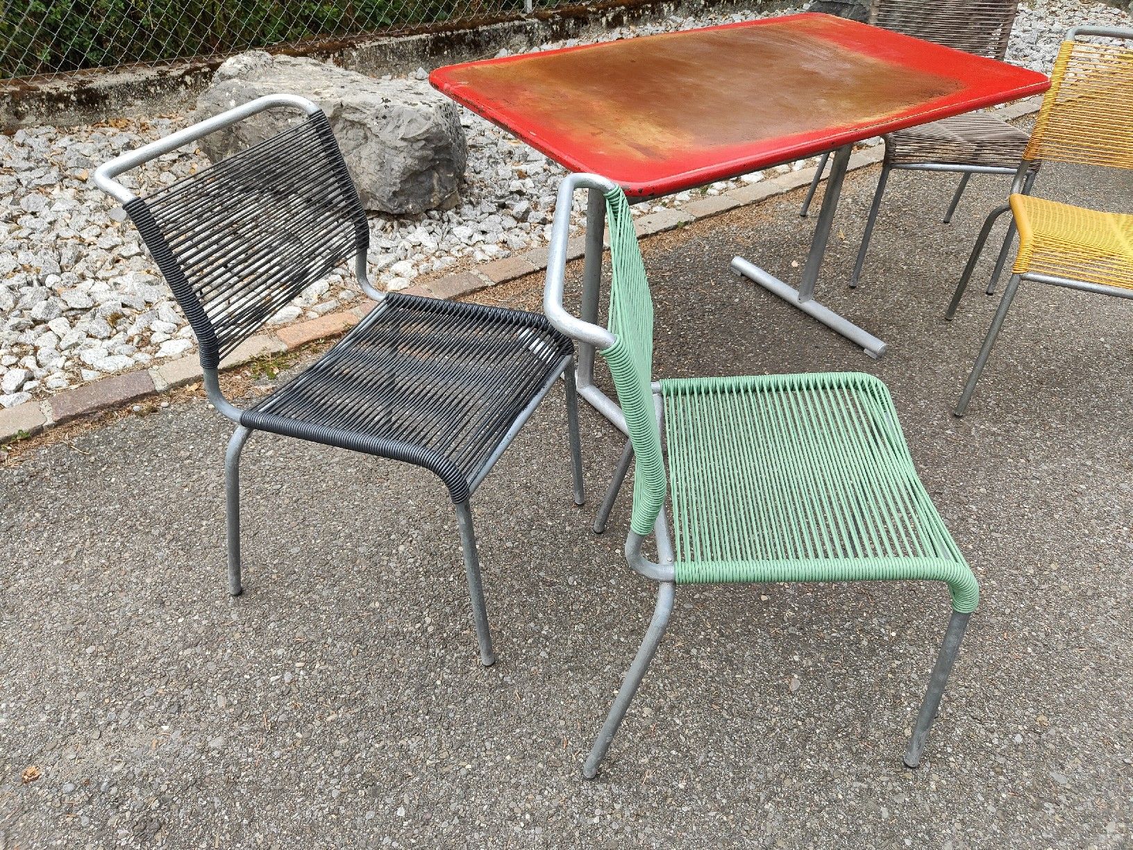 Bigla Set di tavolo e panche: Altes grosses Bigla Tischset mit original Bigla Spaghetti – Usato da Mellingen venduto da Artrena 9