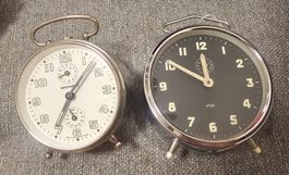 Lot de 2 réveils mécaniques vintage pour pièces