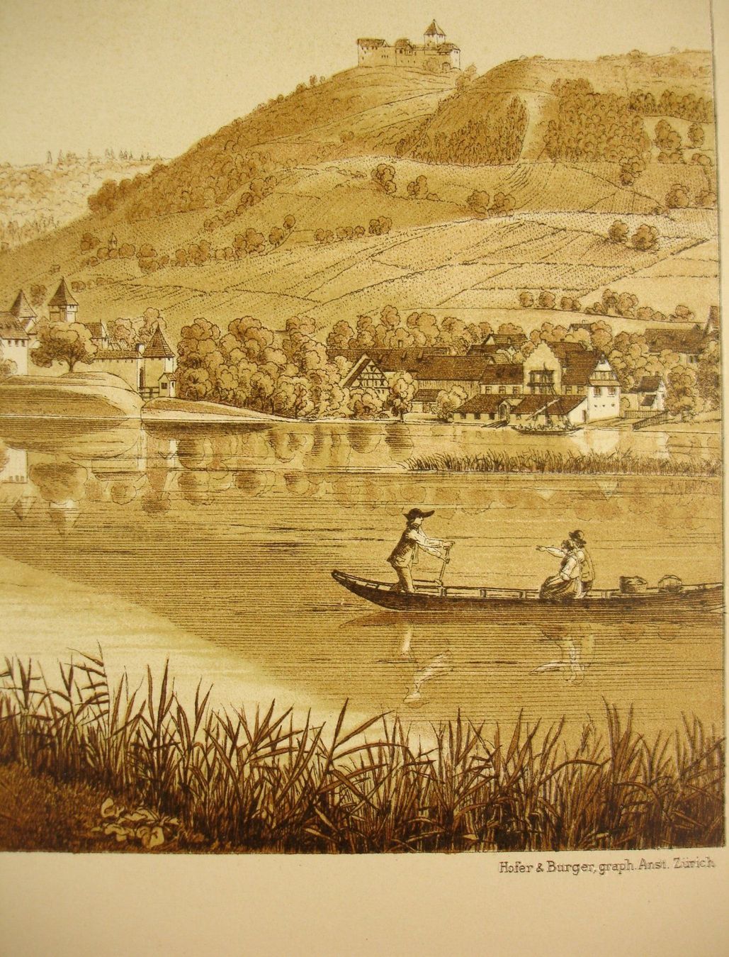 Grafica & Litografie: STEIN AM RHEIN, LITHOGRAPHIE 1886 – Usato da Grüningen venduto da Kartensammler 4