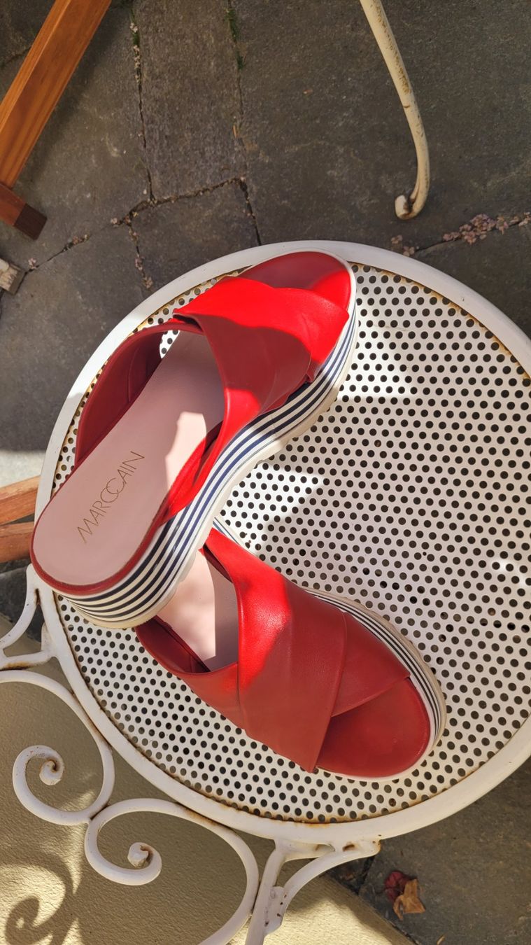 Marc Cain Scarpe da donna: Marc Cain Sandalen Rot Statement Gr.39 – Usato da Winterthur venduto da Gartenoase144 6