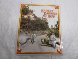 Harley-Davidson Blechschild 1928 Motorrad Retro Vintage Deko