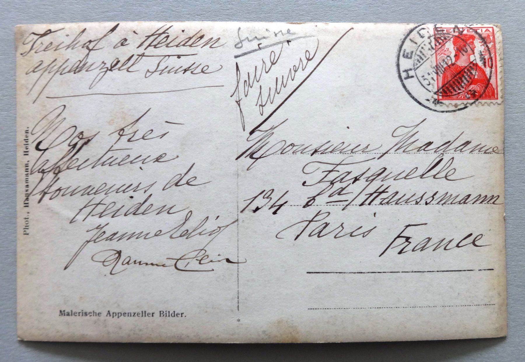 Cartoline postali: Malerische Appenzeller Bilder – Difettoso da Fétigny venduto da Billy2miny 1