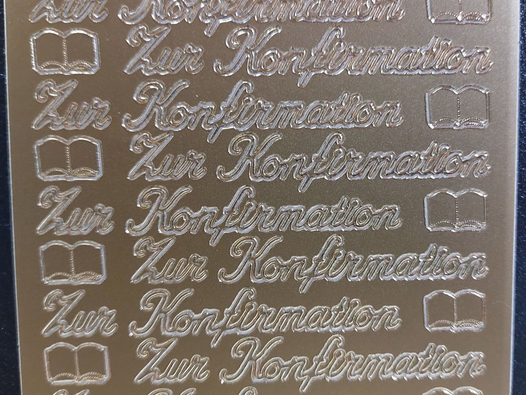 Sticker: Aufkleber "Zur Konfirmation" Gold / Neupreis 1.90 – Nuovo e nell'imballaggio originale da Zollikofen venduto da Blackie 1