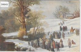 Pro Juventute - Adam-W. Töpfer - Heimgang aus der Kirche