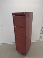 Aktenschrank 4 Schubladen, Bordeauxrot, abschliessbar, TOP Z