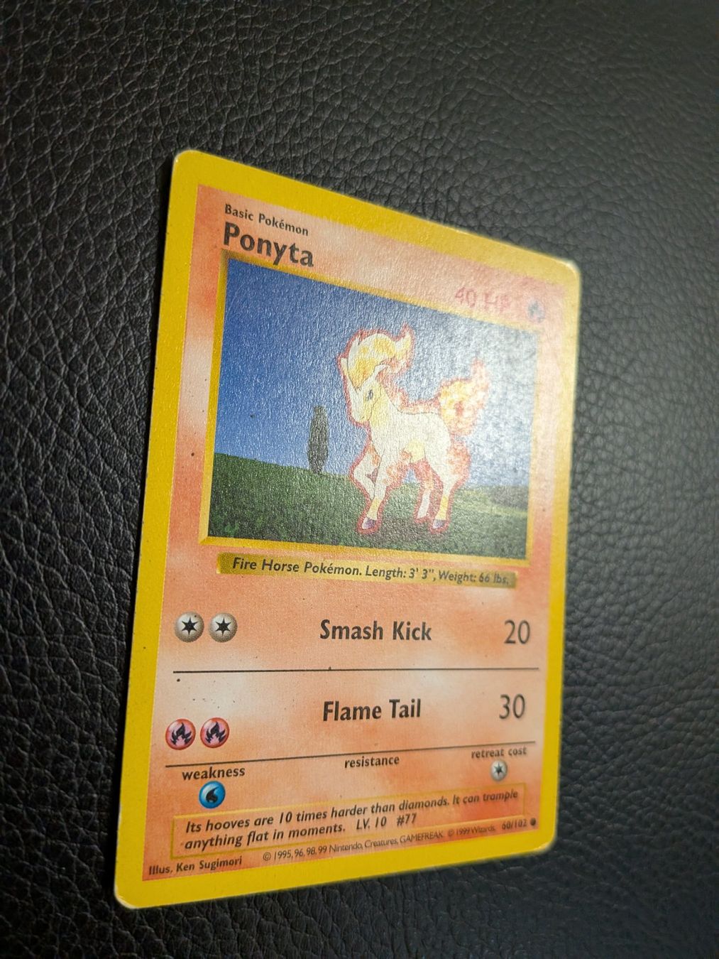 Pokémon Carte collezionabili: 1999 Base Set Shadowless Ponyta 60/102 Ab 1 – Usato da Paradiso venduto da Pkmn10 2