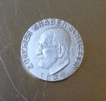 Abzeichen Zürcher Knaben Schiessen 1937 Silber 800