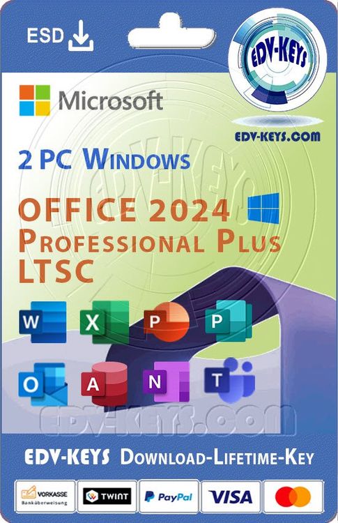 Microsoft Office 2024 Professional Plus 2 PC Lifetime (Gebraucht) in ...