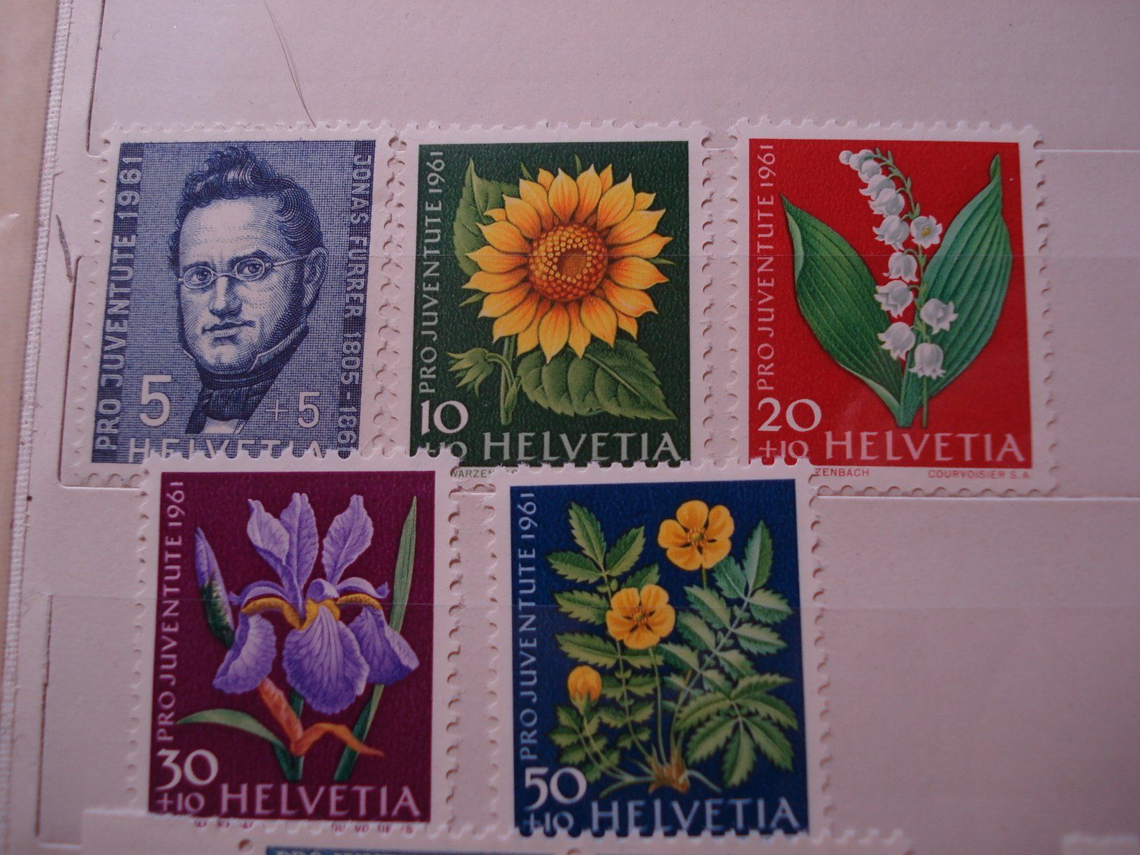 Tutti i francobolli: Satz Pro Juventute 1961, **, Blumen – Usato da Niederwil AG venduto da morostahu