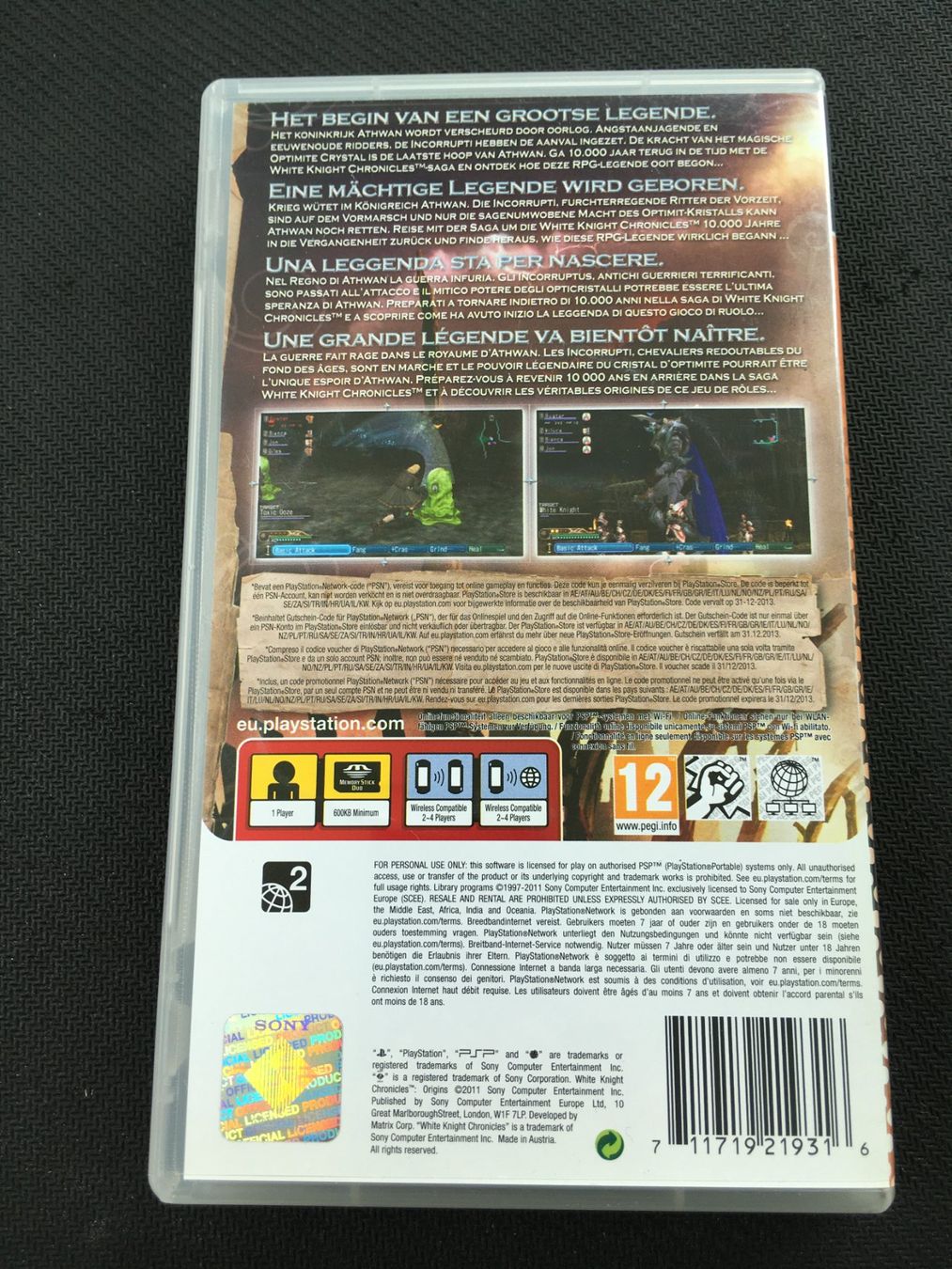 Sony Spiele: White Knight Chronicles Origins - PSP – Gebraucht aus St.Gallen von Punktchen01 1
